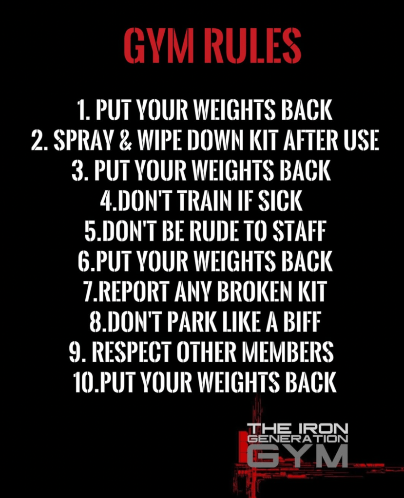 Gym Rules